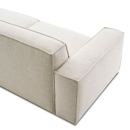 Canapé méridien large droite avec pouf