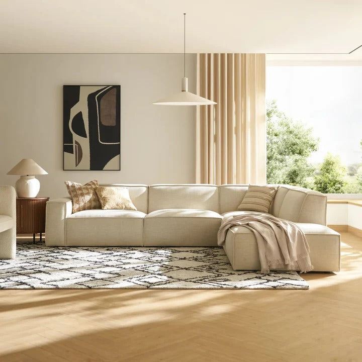 Canapé méridienne en L