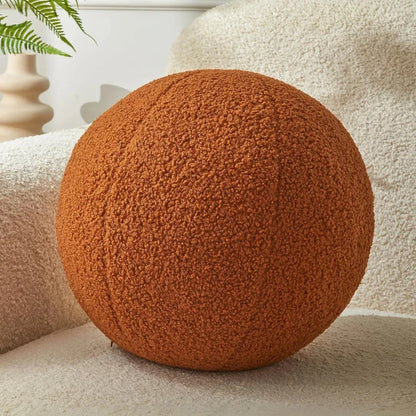 Oreiller en peluche en forme de boule