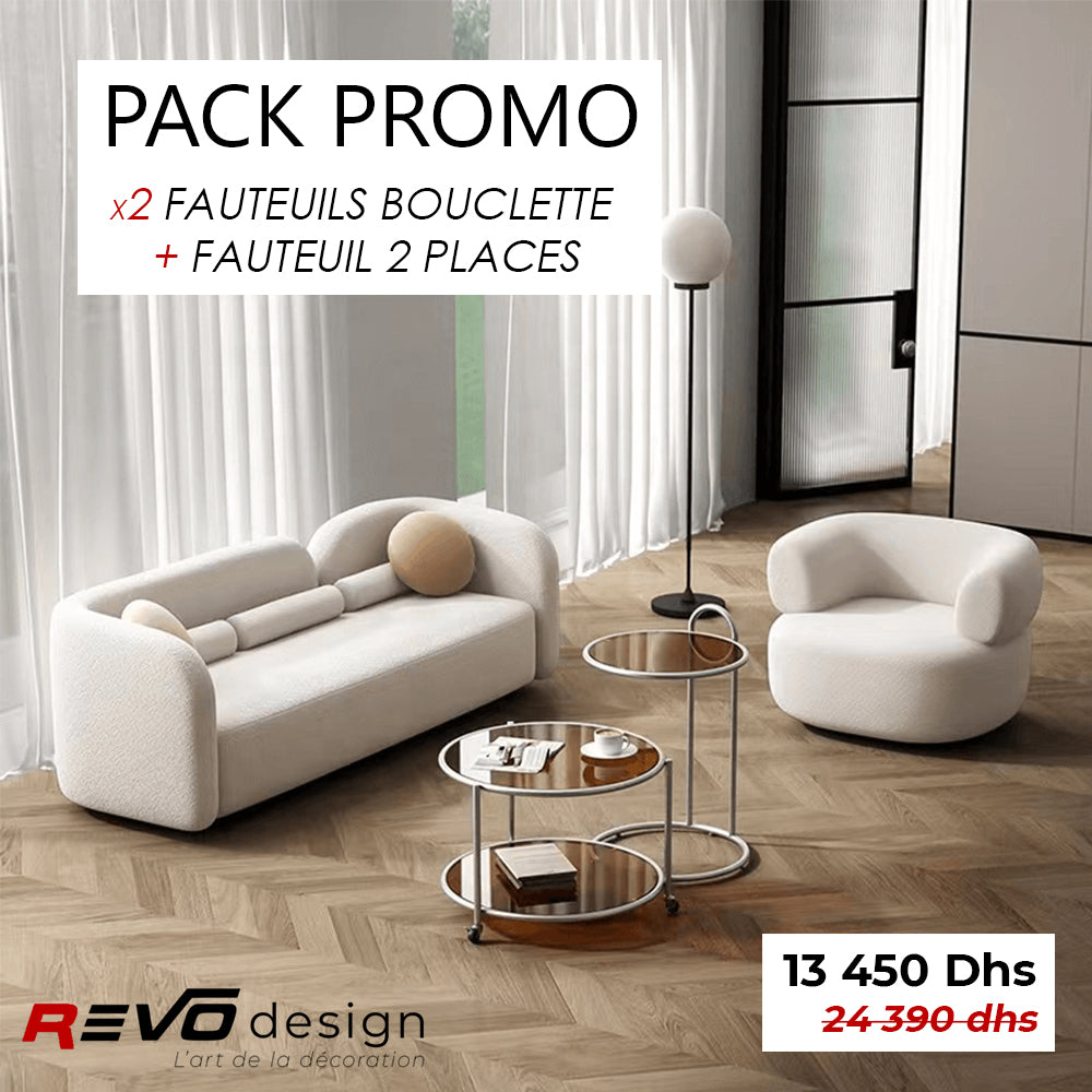 Pack Promo 3 Fauteuils en bouclette