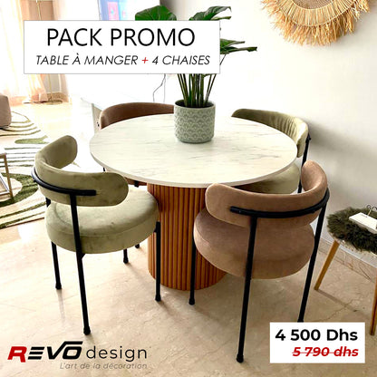 Pack PROMO - Table à manger + 4 chaises