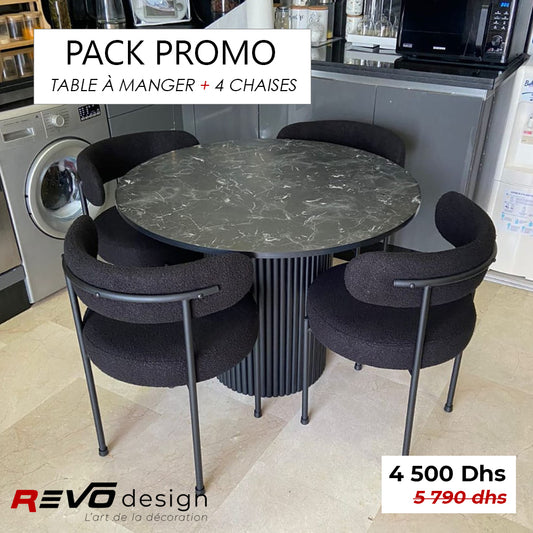 Pack PROMO - Table à manger + 4 chaises