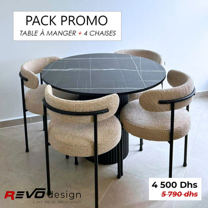 Pack PROMO - Table à manger + 4 chaises