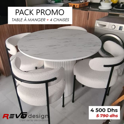 Pack PROMO - Table à manger + 4 chaises