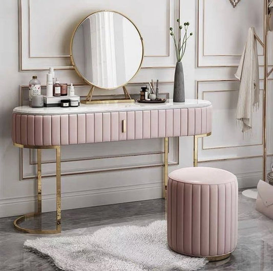 Nordik Coiffeuse + Tabouret + Miroir